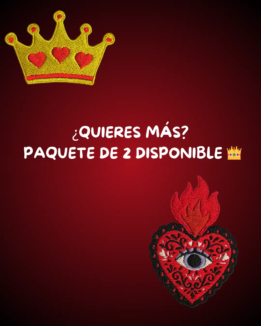 Pines bordados removibles 👑